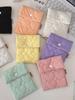 410121 Bolsa Sanitaria Acolchada Color Caramelo Bolsa de Almacenamiento Mini Portátil Servilleta Sanitaria Billetera para Monedas