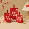 Caja de Dulces para Boda Roja, Empaque de Boda de Nicho de Alta Gama, Bolsa Elegante y Grande para Compromiso