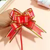 Nuevo Modelo 30 # Hilo Multicolor de Tamaño Mediano con Lazo de Borde Dorado, Decoración de Flor Tirada a Mano, Papel de Regalo Navideño Película Arcoíris Flor Tirada.