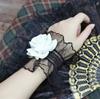 Manga de encaje para muñeca lolita lolita oscura para mujer vestido de color vino tinto con rosas sobrefalda temperamento Súper
