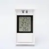 Atacado de fábrica novo medidor digital de temperatura e umidade para uso doméstico e externo, termômetro, relógio