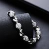 Pulseira Masculina Vidro Crack Design Distintivo Hip-Hop Acessórios All-Match de Alto Nível Moda Feminina Nicho Verão Joias Simples