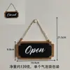 Letrero creativo de madera de doble cara para decoración de pared de cafetería, letrero de puerta vintage, tablero de avisos de abierto/cerrado