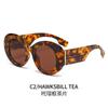 Fotografía callejera europea y americana con gafas de sol a color, gafas de sol transfronterizas de moda, gafas de carey retro