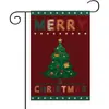 Bandera de jardín de muñeco de nieve navideño transfronterizo, regalo, imitación de lino, bandera de Santa Claus, impresión a doble cara, decoración de patio