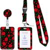 Estampado de leopardo rosa girasol botón de fácil extracción mariposa de dibujos animados aguacate aguacate con estampado cordón para teléfono móvil juego de tarjetas