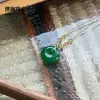 Pingente de Ágata Vermelha Calcedônia Genuína Natural com Fecho de Segurança Joia Masculina e Feminina Pingente para Crianças Pingente de Colar para Casal Ano Animal
