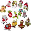 Vendas Diretas da Fábrica Árvore de Natal/Luvas Estampadas/Fichas de Madeira de Alce Coloridas Decoração de Natal Feito à Mão DIY Apliques Decorativos