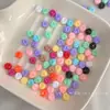 Material ecológico cuentas en espiral cuentas de agujero recto accesorios para llavero cadena de teléfono hecha a mano DIY materiales para joyería cuentas sueltas