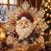 Kit de Pintura de Diamante de Floco de Neve de Natal com Pérolas e Diamantes Suncatcher Kit DIY 3D de Miçangas