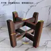 Soporte para Flores con Iluminación de Fibra Óptica, Estante de Madera Maciza Hecho a Mano, Soporte para Botellas de Vino, Soporte para Macetas, Base a Prueba de Humedad de Mortero de Piedra Pequeño, Base de Madera para Tanque de Agua Ins