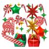 Paquete de globos decorativos de aluminio con diseño de cadena de globos navideños de Cross Border 2024 para Nochebuena y fiesta de Navidad