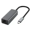 Placa de Rede Gigabit USB Tipo-C para 100m USB para Porta de Rede Rj45 Ethernet com Fio Externa Sem Driver de Rede