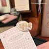 Pinza para el pelo con estampado de leopardo y flores, accesorio para el pelo elegante y exquisito, pinza dulce para flequillo, pinza para el pelo para mechones sueltos, adorno para el pelo elegante y exquisito