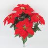 Cross-border Nova Simulação Poinsettia Natal Flor Buquê Decoração Flanela Flor Artificial Flor Arranjo Cena Flor Falsa