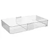 Caja de Almacenamiento para Cajón para Utensilios de Cocina, Cubiertos y Vajilla, con Compartimentos para Organización, Caja de Almacenamiento Retráctil Integrada en Gabinete Extensible