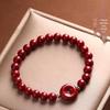 Pulseira Ping An de Cinábrio Natural Conteúdo Ordinário Pulseira do Ano da Vida Feminina Joias Masculinas Presente para Namorada Joias