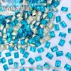 Decoraciones para Uñas Artísticas de Hielo Azucarado de Ángulo Recto Largo de 6*8mm Fondo Puntiagudo Pedrería Irregular para Uñas Artísticas Decoraciones de Uñas Artísticas de Cubo de Azúcar Súper Brillantes Uñas Postizas
