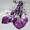 Bufanda de seda decorativa de alta gama transfronteriza, versátil para primavera y otoño, nueva colección de verano 2026, elegante pañuelo cuadrado grande para mujer, fino y elegante