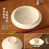Maceta de cerámica vintage estilo chino, adorno de mesa para la entrada de la sala de estar, bola de musgo hidropónico, bandeja alta con resorte de arce fluyente, inspirado en el Zen