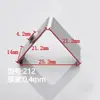 Clip de Montaje de Soporte para Tira de Luz de Canal de Aluminio Triangular Clip para Luz Lineal Ángulo Recto Fijo de 45 Grados Canal de Luz en Forma de V Acero Inoxidable
