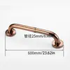 Corrimãos de Banheiro de Aço Inoxidável Rose Gold para Idosos Barreira de Banheiro Maçanetas de Porta de Vidro Retas Acessíveis Venda por Atacado