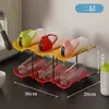 Portavasos Multicapa con Forma de Ola Estante de Almacenamiento de Vasos de Agua para Escritorio Organizador Creativo de Tazas para el Hogar Organizador de Cocina sin Taladro