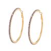Novas joias simples de metal cobre diamante cor brincos grandes circulares brincos de anel europeus e americanos brincos de anel explosivos