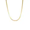 Cadena de Labios Cruzada Cadena Redonda Plana Hueso de Serpiente Cadena Lateral Cadena de Acero de Titanio Chapado en Oro de 18K Electrochapado al Vacío Cadena Venta al por Mayor