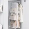 Bolsa colgante transparente de PVC multipropósito, bolsillo de almacenamiento de tela no tejida para sala de estar, organizador de bolsa de pared para baño