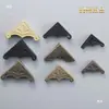 Protectores Metálicos de Esquina para Cajas de Regalo de Madera, Cubiertas Decorativas de Ángulo de Hierro para Esquinas, Protectores de Esquina de Caja en Ángulo Recto, Cubiertas de Esquina con Forma de Trébol