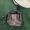 2025 Nuevo Modelo Cuero de Cristal de Capa Superior Curtido Vegetal Bolso de Mano de Moda Versátil Cruzado al Hombro Estilo Coreano Bolso para Teléfono Madre e Hija