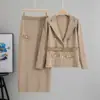 Nova Moda Outono Conjunto Pequeno Temperamento Profissional Conjunto de Tricô Moda Feminina Suéter Conjunto de Duas Peças Fabricante Atacado