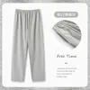 Pantalones de Dormir para Hombre 2026 para Uso al Aire Libre, Estilo Primavera y Otoño, Pantalones Largos de Algodón, Delgados, Corte Holgado, Tallas Grandes, Pantalones Casuales para Casa, Pijama