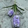 Imitação Hyacinth atacado 2 cabeça francês Hyacinth Violet delphinium decoração de casamento flor falsa