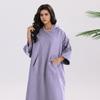 Bata de Baño de Secado Rápido Transfronteriza para Adultos, Poncho con Capucha de Felpa de Doble Cara con Bolsillos, Toalla de Playa Absorbente, Bata para Cambiarse al Aire Libre