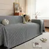 Hilo de Algodón Color Tejido Patrón de Diamante Manta Multifuncional Borla Cubierta de Sofá Tela Sala de Estar a Prueba de Polvo Toalla de Sofá Dropshipping