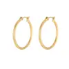 Brincos de Argola Estilo Moda Europeu e Americano para Mulheres, Únicos e Versáteis, Nicho Transfronteiriço High-End Aço Inoxidável Brincos Clássicos