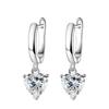 AliExpress Cross-border Hot Selling Love Zircon Ear Buckle Creative Ring Heart-shaped Pendant Necklace Three-piece Set