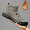 Botas de Trabalho de Cano Alto para Homens, Tendência Inverno 2026, Botas Martin, Sapatos de Trabalho de Algodão, Botas de Lã para Estudantes