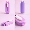 Borrador retráctil color macarrón para estudiantes de primaria, bajo residuo, fácil de borrar, portátil, papelería creativa, recargable