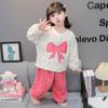 Pijama de Niña Invierno 2025 Nuevo Traje de Coral para Niñas Niños Ropa de Casa de Franela para Primavera y Otoño