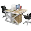 Conjunto de Mesa e Cadeira para Escritório, Mesa de Computador para Escritório, Estação de Trabalho Simples Moderna para Quatro-Seis Pessoas com Divisória, Estação de Trabalho para Funcionário