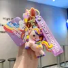Chaveiro de Boneca Cartoon Original Unicórnio Colorido Exclusivo para Mochila de Menina Pingente de Pequeno Presente Fofo