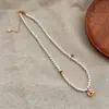 Nuevo Elegante y Exquisito Collar de Caballo Mecedora de Esmalte Multicolor Perla para Mujer, Cadena de Clavícula Versátil de Lujo Ligero Vintage de Alta Gama
