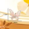 Pendientes de Mariposa de Cristal Hensen Varilla de Tornillo de Doble Extremo Acero de Titanio Clavos para Hueso del Oído Joyería Piercing de Nicho de Gama Alta para Niñas