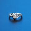 Anillo Vivo Cobre Anillo Plateado para Mujer Apertura Tono Vibrante Mano Rápida Rojo en Línea Zircón Diamante Mosan Suministro de Puesto Transfronterizo