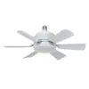 Lámpara de ventilador de techo transfronteriza con aspas LED, lámpara de ventilador E27/E26, lámpara de ventilador multifuncional con atenuación de tres tonos para dormitorio y sala de estar