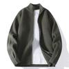 2025 Comercio Exterior Transfronterizo Otoño e Invierno Nueva Moda Suéter Casual Cárdigan Prendas de Punto para Hombre Chaqueta Abrigo Color Sólido Simple