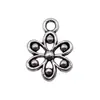 14X10Mm 0.5g Plata Antigua Accesorios DIY Material para Colgante Flores y Árboles Colgante de Flor